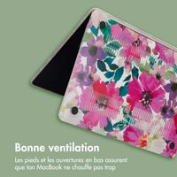 imoshion Coque Design Laptop MacBook Pro 14 pouces (2021 / 2023 M3 chip / 2024 M4 chip) - A2442 / A2779 / A2918 / A3112 / A3185 / A3401 - Floral Water Color