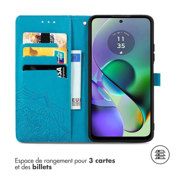 imoshion Etui de télephone Mandala Motorola Moto G54 - Turquoise