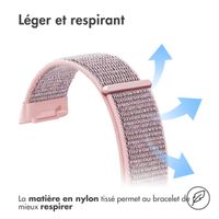 imoshion Bracelet en nylon le Fitbit Charge 5 / Charge 6 - Taille L - Rose