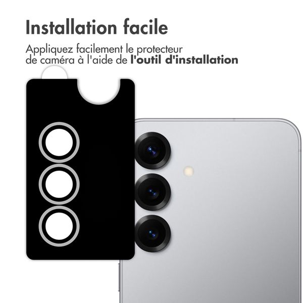 imoshion Lot de 2 protections d'objectif de caméra Samsung Galaxy S25 - Silver Shadow