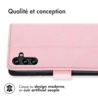 imoshion Étui de téléphone portefeuille Luxe Samsung Galaxy A13 (5G) / A04s - Rose