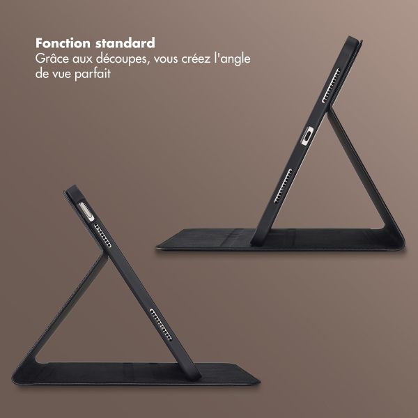 Selencia Coque tablette Riva Apple iPad 11 (2025) 11 pouces A16 / iPad 10 (2022) 10.9 pouces - Noir