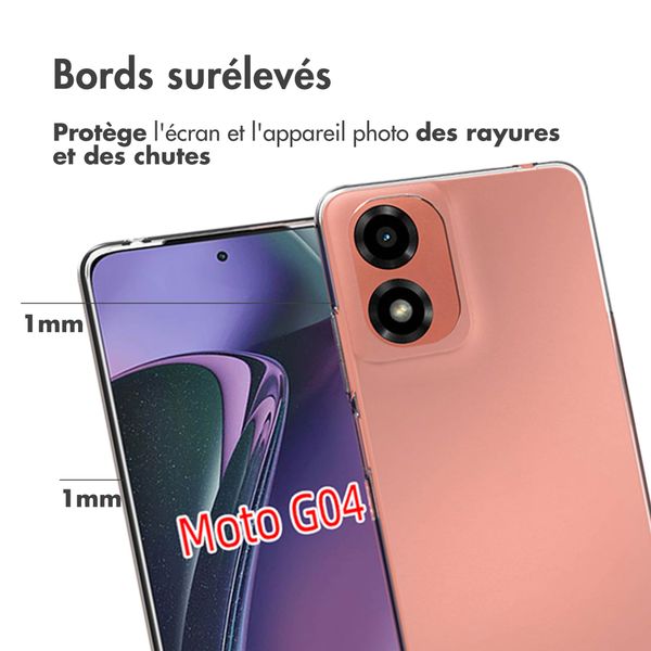 Accezz Coque Clear Motorola Moto G04 / G24 - Transparent
