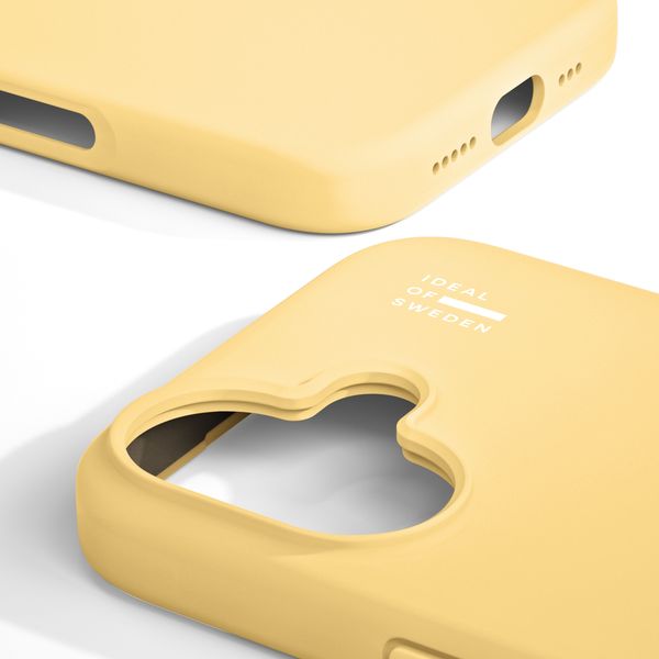 iDeal of Sweden Coque en silicone avec MagSafe Apple iPhone 16 - Soft Lemon