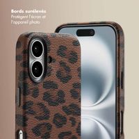 Selencia Coque Sabi imprimé panthère avec MagSafe Apple iPhone 16 - Mocha Brown