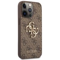 Guess Coque 4G Metal Logo Backcover Apple iPhone 13 Pro Max - Marron