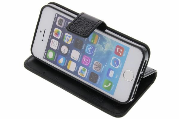 Etui de téléphone Fleurs de Trèfle iPhone SE / 5 / 5s - Noir