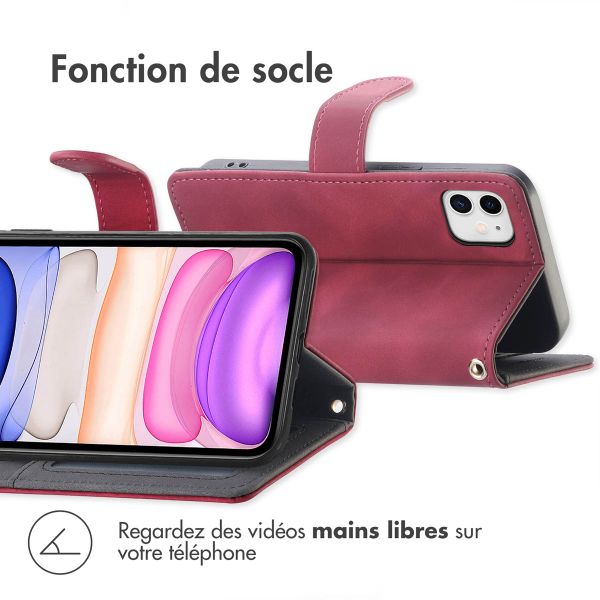 imoshion Etui de télephone portefeuille avec cordon Apple iPhone 11 - Rouge