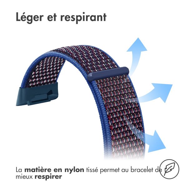 imoshion Bracelet en nylon Fitbit Charge 5 - Taille S - Bleu