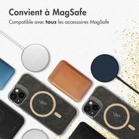 imoshion Coque arrière transparente Pailletée avec MagSafe Apple iPhone 13 - Doré