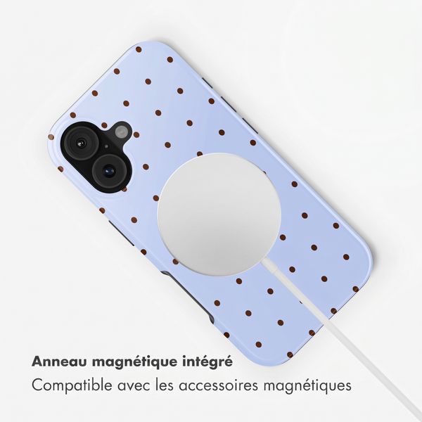 Selencia Coque arrière Vivid avec MagSafe Apple iPhone 16 - Happy Dots Digital Sky