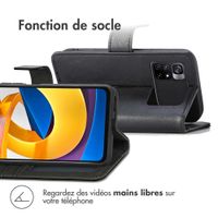 imoshion Étui de télephone portefeuille de luxe Xiaomi Poco M4 Pro 5G - Noir