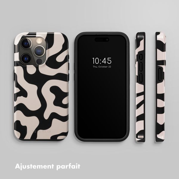 Selencia Coque arrière Vivid Apple iPhone 15 Pro - Art Wave Black