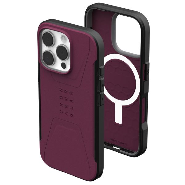 UAG Coque Civilian MagSafe Apple iPhone 16 Pro - Bordeaux