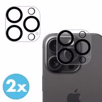imoshion Protection Caméra en verre trempé 2 Pack Apple iPhone 16 Pro / 16 Pro Max - Noir