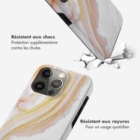 Selencia Coque arrière Vivid Tough iPhone 15 Pro - Chic Marble Gold