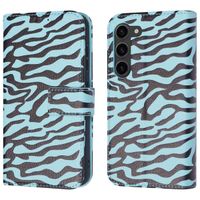 imoshion ﻿Étui de téléphone portefeuille Design Samsung Galaxy S23 - Black Blue Stripes