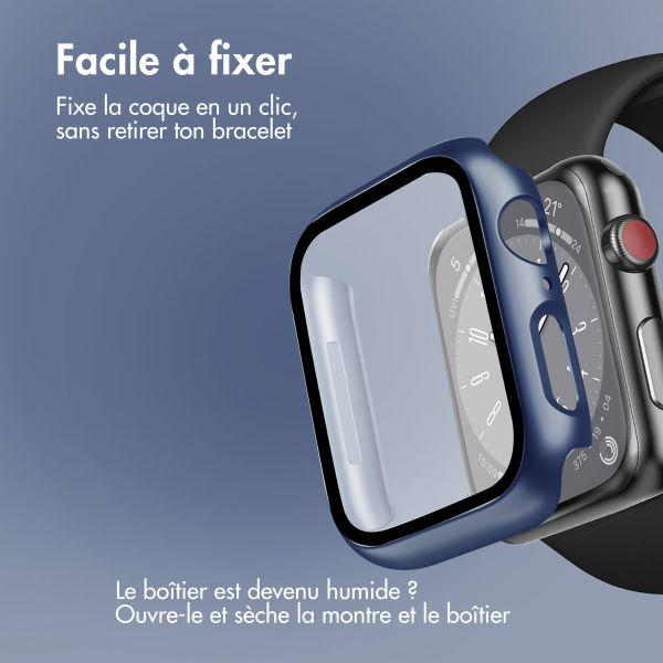 imoshion Coque rigide à couverture complète Apple Watch Series 7 / 8 / 9 - 45 mm - Bleu foncé