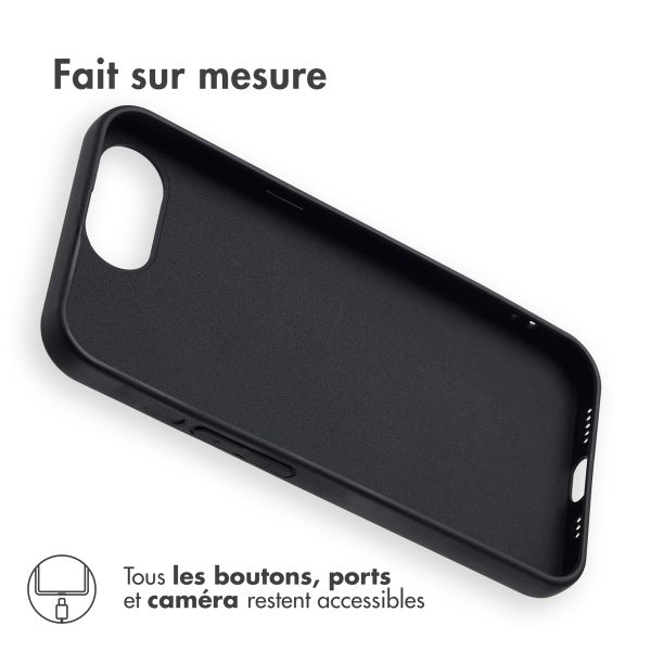 Accezz Coque Couleur iPhone SE 4 - Noir