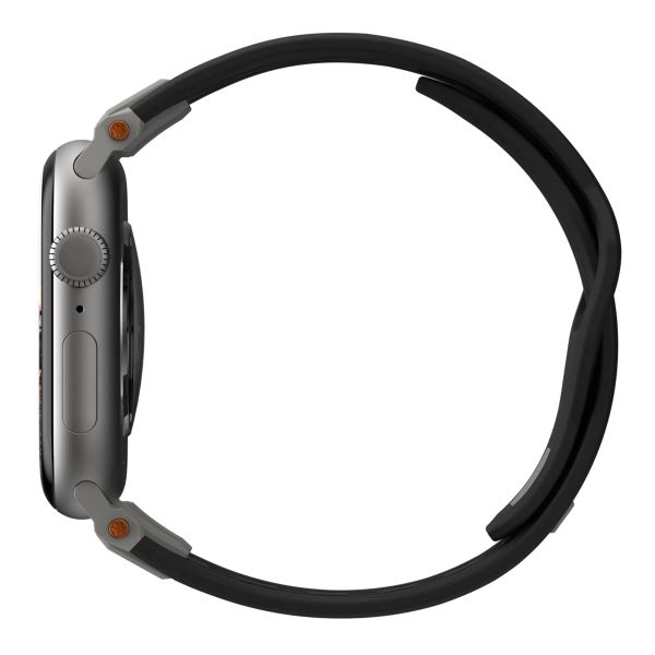 UAG Monarch | Bracelet en silicone Apple Watch Series 1 à 10 / SE / Ultra (2) (44/45/46/49 mm) - Noir/Titane