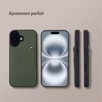 Selencia Coque Riva avec porte-cartes Apple iPhone 16 - Sage Green