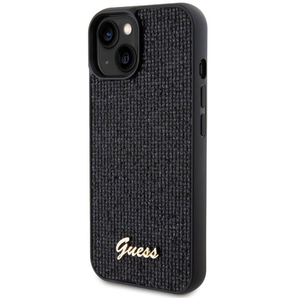 Guess Coque arrière Disco Script iPhone 15 - Noir