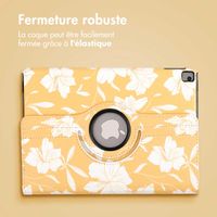 imoshion Coque tablette Design rotatif à 360° iPad 9 (2021) / iPad 8 (2020) / iPad 7 (2019) 10.2 pouces - Yellow Flowers