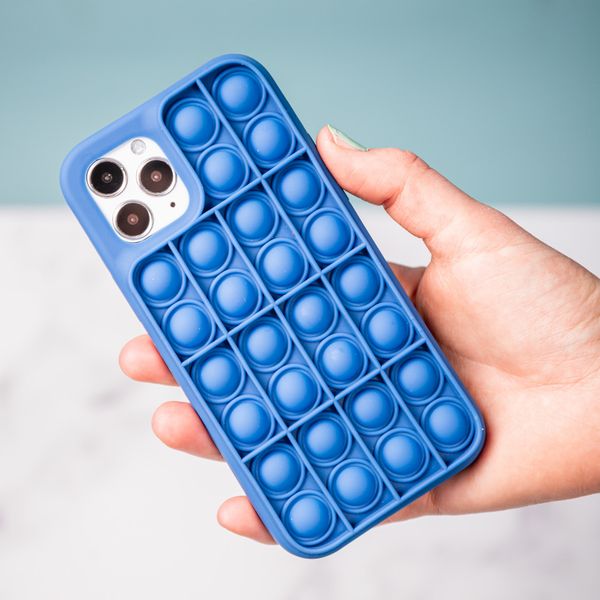 imoshion Pop It Fidget Toy - Coque Pop It iPhone 11 - Bleu foncé