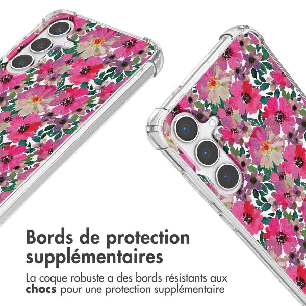 imoshion Coque Design avec cordon Samsung Galaxy S24 - Flower Water