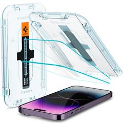 Spigen Protection d'écran en verre trempé GLAStR Fit + Applicator 2-pack Apple iPhone 14 Pro Max