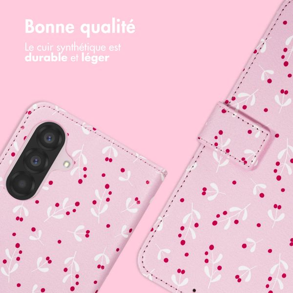 imoshion Étui de télephone portefeuille Design Samsung Galaxy A36 - Blush Berries