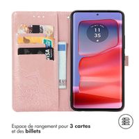 imoshion Etui de téléphone portefeuille Mandala Motorola Moto G75 5G - Rose Dorée