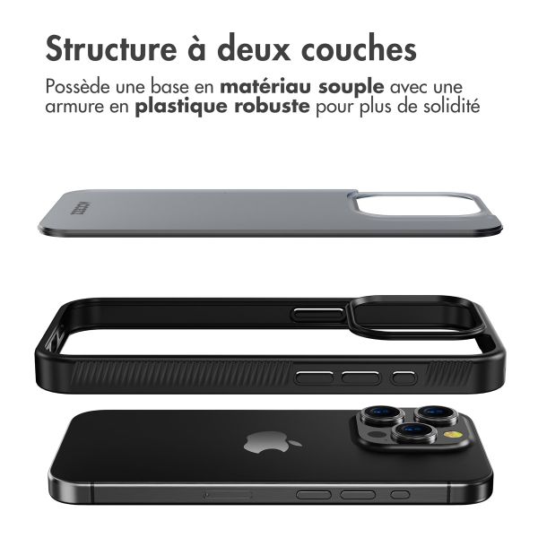 Accezz Coque Givrée Robuste Apple iPhone 15 Pro - Noir