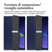 imoshion Coque tablette Trifold Samsung Galaxy Tab S10 Ultra / Tab S9 Ultra - Bleu foncé
