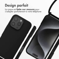 imoshion Coque en silicone avec cordon Apple iPhone 16 Pro - Noir