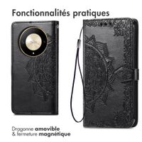 imoshion Etui de téléphone portefeuille Mandala Honor Magic 6 Lite - Noir