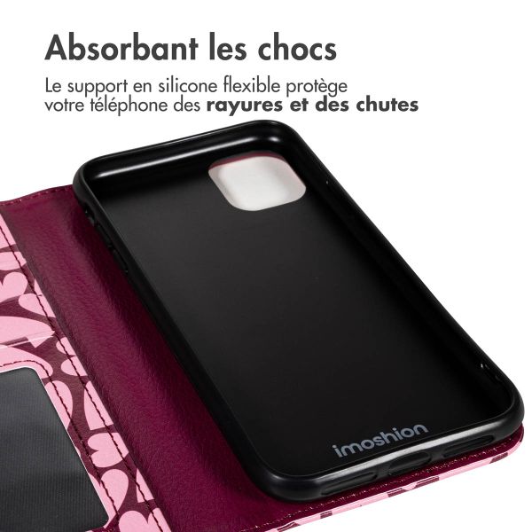 imoshion Étui de télephone portefeuille Design Apple iPhone 12 (Pro) - Hearty Blush
