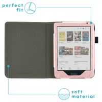 imoshion Étui de liseuse portefeuille en cuir végan Kobo Clara Colour / BW - Rose Doré