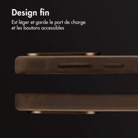 Accezz Coque MagSafe en cuir vintage Samsung Galaxy A56 - Rustic Brown