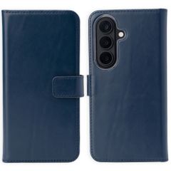 Selencia Étui portefeuille en cuir véritable Samsung Galaxy S26 - Bleu foncé