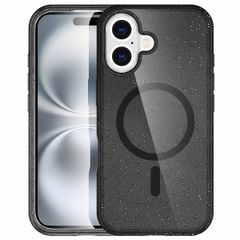 imoshion Coque Pailletée avec MagSafe Apple iPhone 16 - Glitter Noir