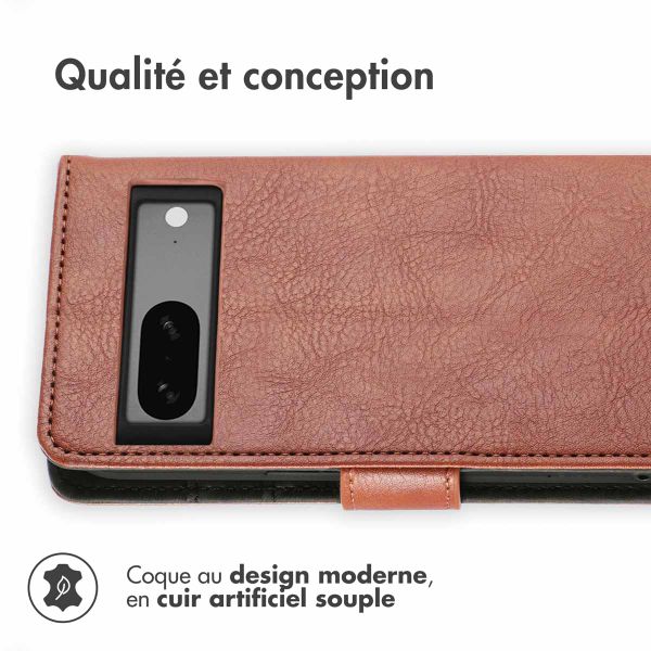 imoshion Étui de téléphone portefeuille Luxe Google Pixel 7 - Brun