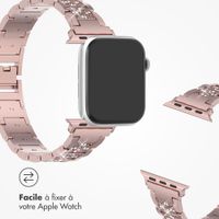 Selencia Bracelet à maillons scintillants Apple Watch Series 1 t/m 9 / SE (38/40/41 mm) | Series 10 / 11 (42 mm) - Rose
