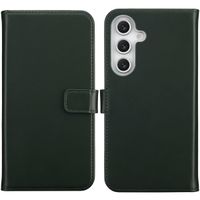 Selencia Étui portefeuille en cuir véritable Samsung Galaxy S25 FE - Vert