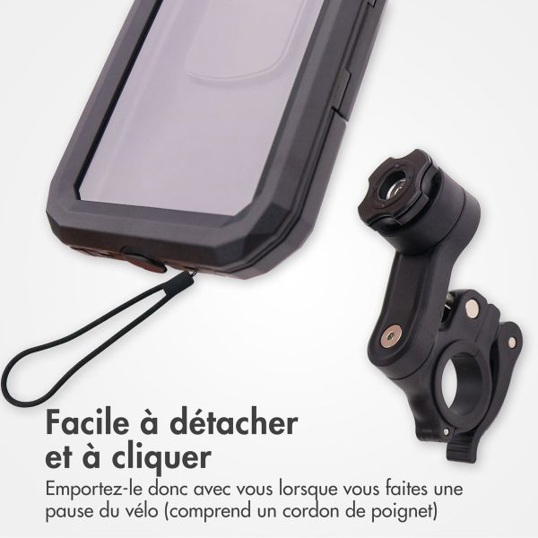 imoshion Support de téléphone pour vélo - Premium - résistant aux éclaboussures - boîtier solide - Noir