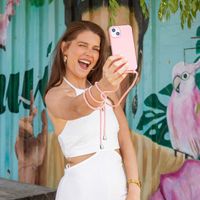 imoshion Coque en silicone avec cordon Samsung Galaxy A22 (5G) - Rose