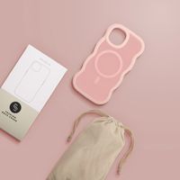 Selencia Coque arrière Wavy avec MagSafe Apple iPhone 12 (Pro) - Soft Pink