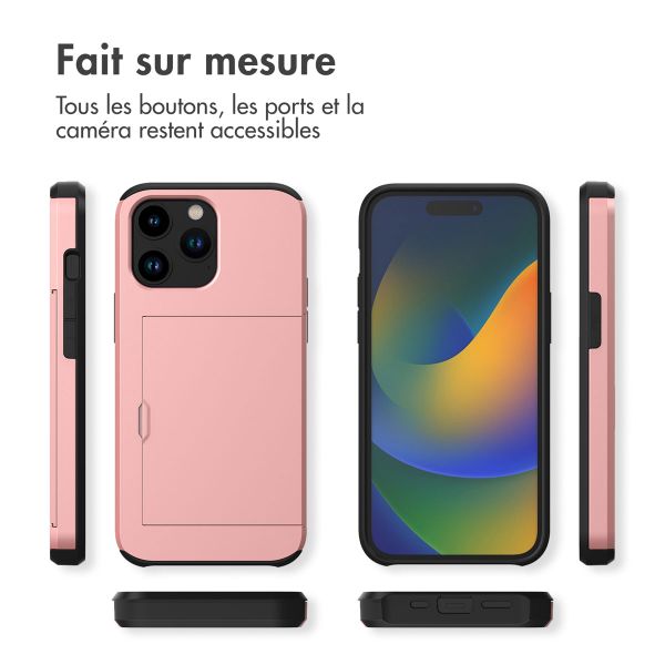 imoshion Coque arrière avec porte-cartes Apple iPhone 14 Pro - Rose Doré