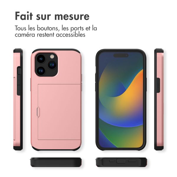 imoshion Coque arrière avec porte-cartes iPhone 14 Pro - Rose Dorée