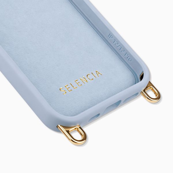 Selencia Coque arrière Rivièra avec MagSafe avec crochets amovibles iPhone 12 / 12 Pro - Powder Blue